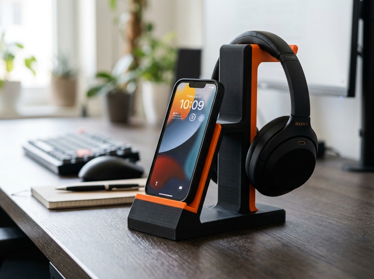Suporte para Fone e Celular impresso em 3D